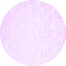 Round Solid Purple Modern Rug, con1297pur