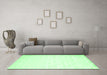 Machine Washable Solid Emerald Green Modern Area Rugs in a Living Room,, wshcon1297emgrn