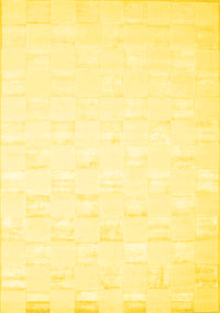 Solid Yellow Modern Rug, con1297yw