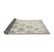 Thickness of Contemporary Dark Gray Solid Rug, con1298