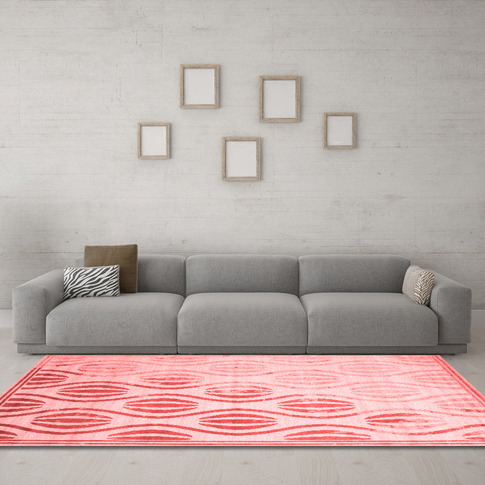 Modern Red Washable Rugs
