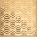 Square Solid Brown Modern Rug, con1298brn