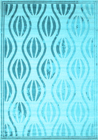 Solid Light Blue Modern Rug, con1298lblu