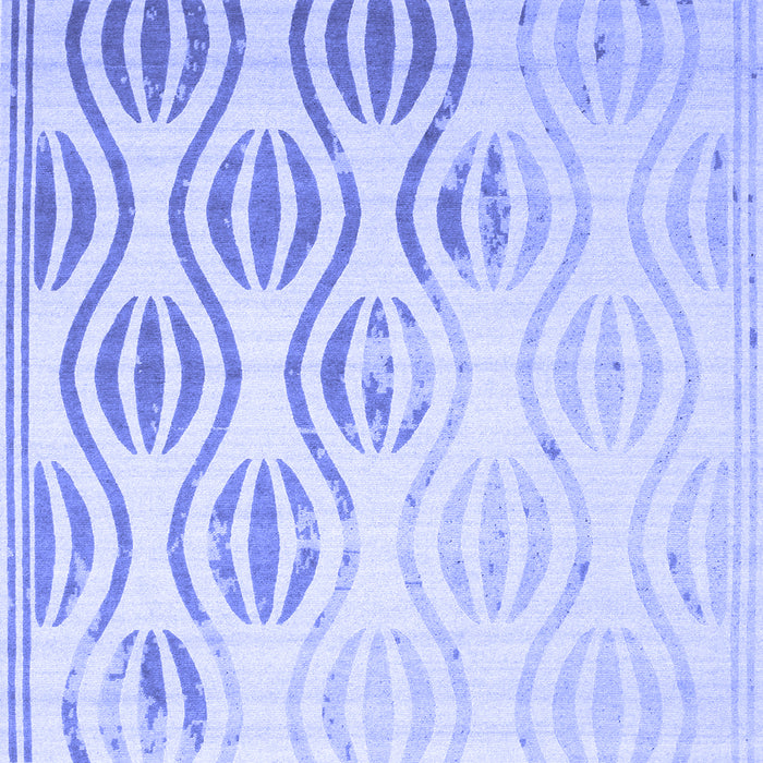 Machine Washable Solid Blue Modern Rug, wshcon1298blu