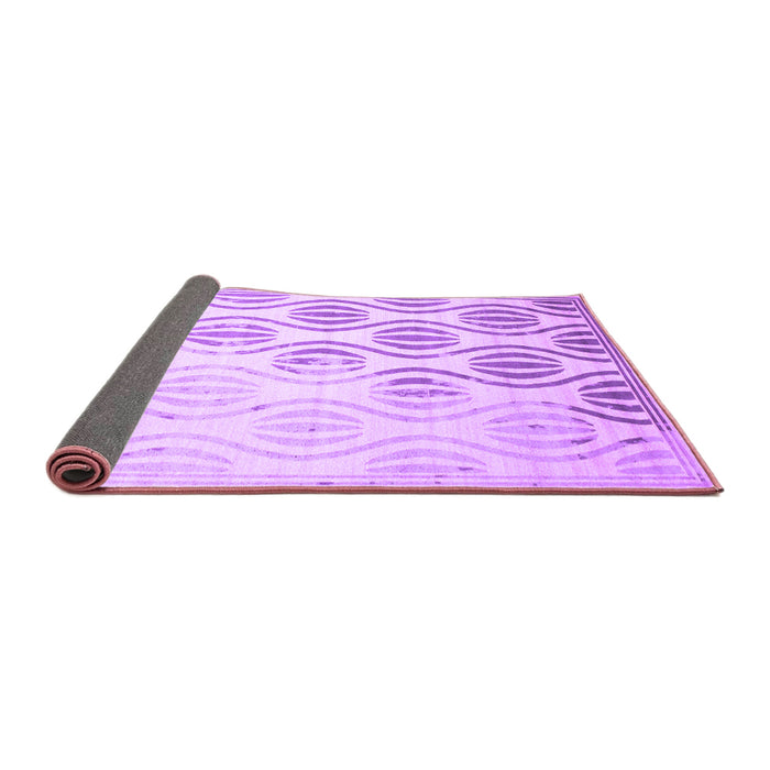 Sideview of Solid Purple Modern Rug, con1298pur
