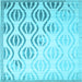 Square Solid Light Blue Modern Rug, con1298lblu