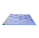 Sideview of Machine Washable Solid Blue Modern Rug, wshcon1298blu