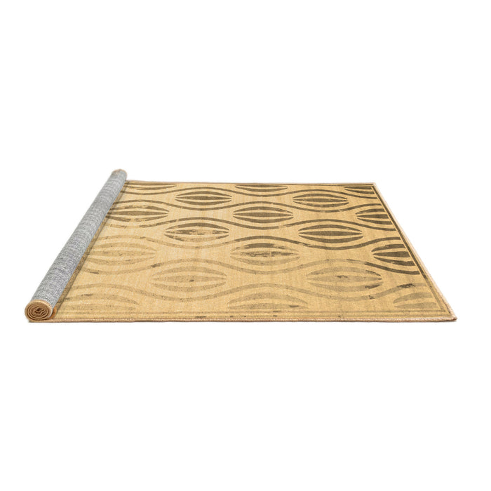 Sideview of Machine Washable Solid Brown Modern Rug, wshcon1298brn