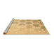 Sideview of Machine Washable Solid Brown Modern Rug, wshcon1298brn