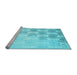 Sideview of Machine Washable Solid Light Blue Modern Rug, wshcon1298lblu