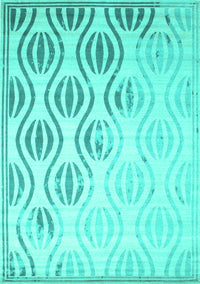 Solid Turquoise Modern Rug, con1298turq