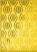 Machine Washable Solid Yellow Modern Rug, wshcon1298yw