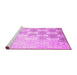 Sideview of Machine Washable Solid Pink Modern Rug, wshcon1298pnk