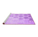 Sideview of Machine Washable Solid Purple Modern Area Rugs, wshcon1298pur