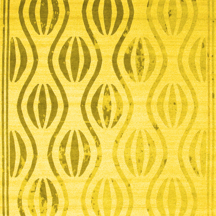 Solid Yellow Modern Rug, con1298yw