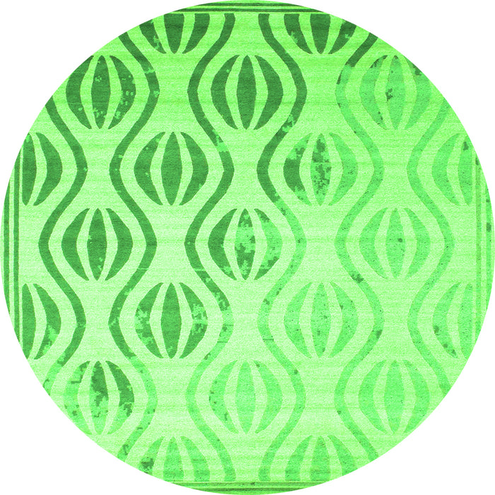 Machine Washable Solid Green Modern Area Rugs, wshcon1298grn