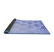 Sideview of Solid Blue Modern Rug, con1298blu