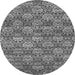 Square Abstract Gray Contemporary Rug, con1299gry