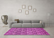 Machine Washable Abstract Pink Contemporary Rug in a Living Room, wshcon1299pnk