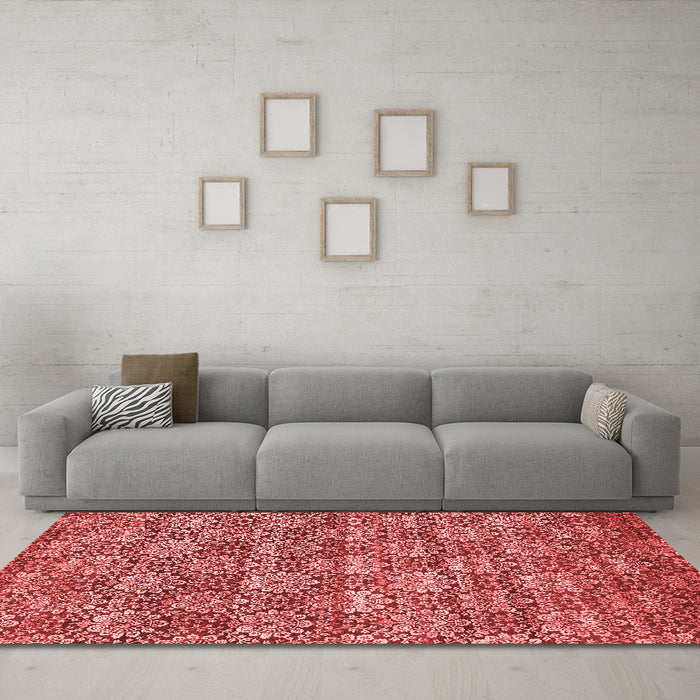 Contemporary Red Washable Rugs