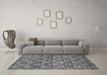 Machine Washable Abstract Gray Contemporary Rug in a Living Room,, wshcon1299gry