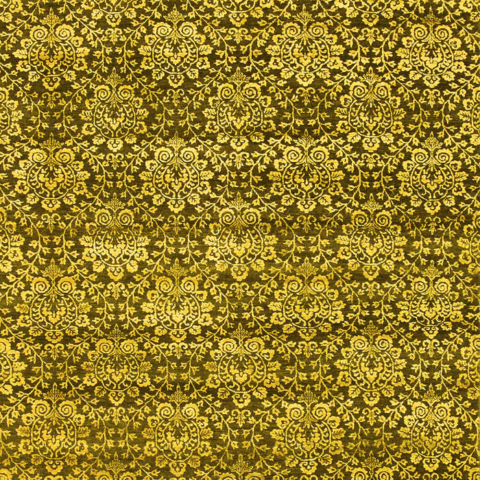 Machine Washable Abstract Yellow Contemporary Rug, wshcon1299yw