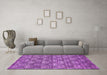 Machine Washable Abstract Purple Contemporary Area Rugs in a Living Room, wshcon1299pur