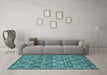 Machine Washable Abstract Light Blue Contemporary Rug in a Living Room, wshcon1299lblu