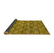 Sideview of Abstract Yellow Contemporary Rug, con1299yw