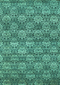 Abstract Turquoise Contemporary Rug, con1299turq