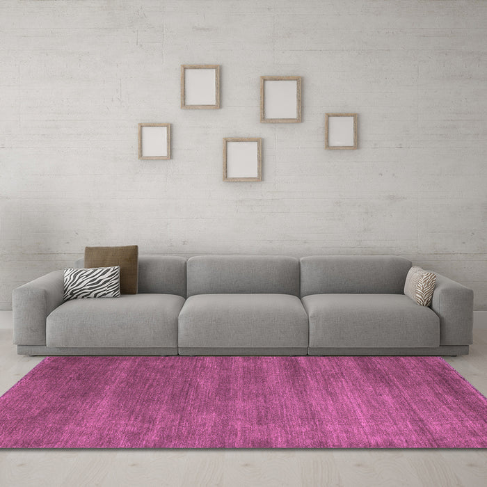 Machine Washable Abstract Pink Contemporary Rug in a Living Room, wshcon129pnk