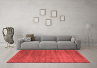 Machine Washable Abstract Red Contemporary Rug, wshcon129red