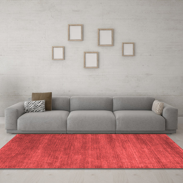 Contemporary Red Washable Rugs