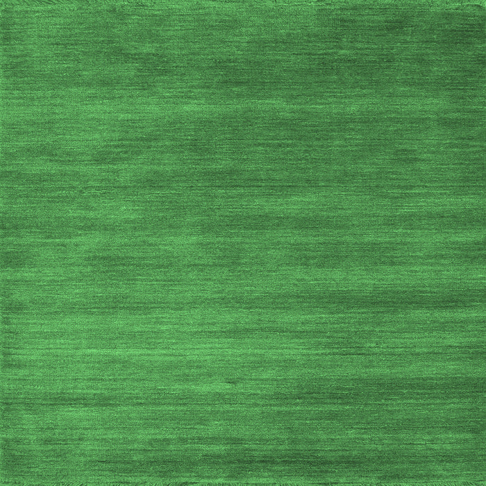 Square Machine Washable Abstract Emerald Green Contemporary Area Rugs, wshcon129emgrn