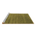 Sideview of Machine Washable Abstract Brown Contemporary Rug, wshcon129brn