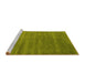 Sideview of Machine Washable Abstract Yellow Contemporary Rug, wshcon129yw