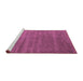 Sideview of Machine Washable Abstract Pink Contemporary Rug, wshcon129pnk