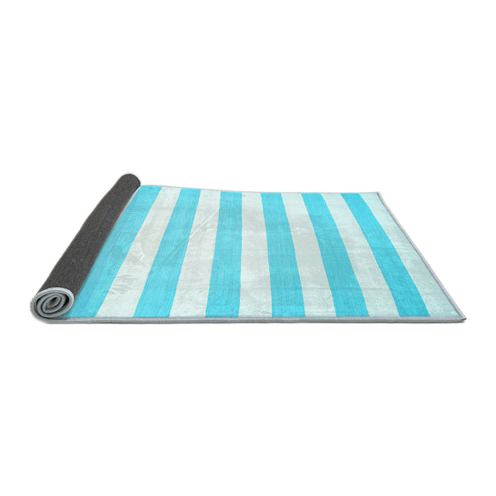 Sideview of Solid Light Blue Modern Rug, con12lblu