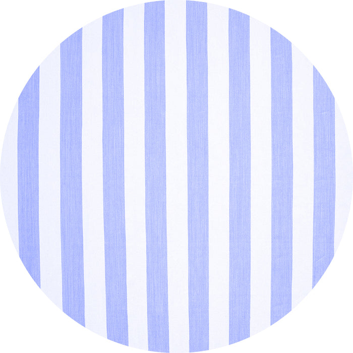 Round Machine Washable Solid Blue Modern Rug, wshcon12blu