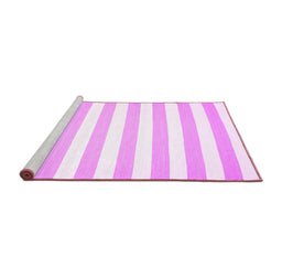 Sideview of Machine Washable Solid Pink Modern Rug, wshcon12pnk