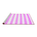 Sideview of Machine Washable Solid Pink Modern Rug, wshcon12pnk