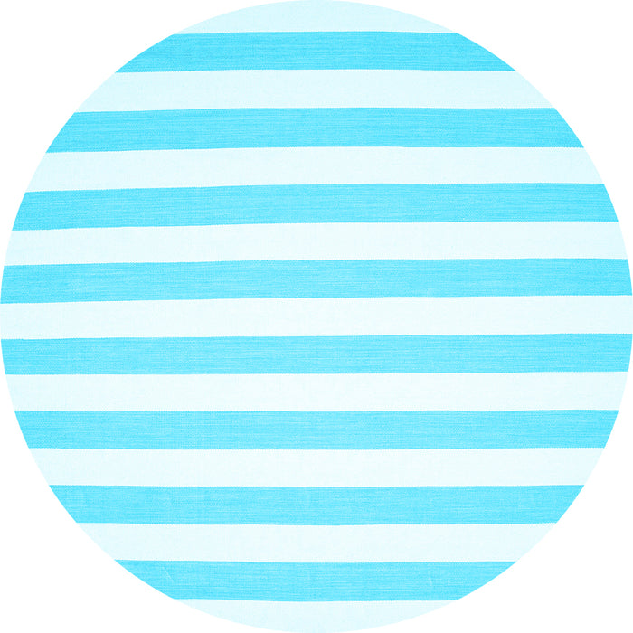 Round Machine Washable Solid Light Blue Modern Rug, wshcon12lblu
