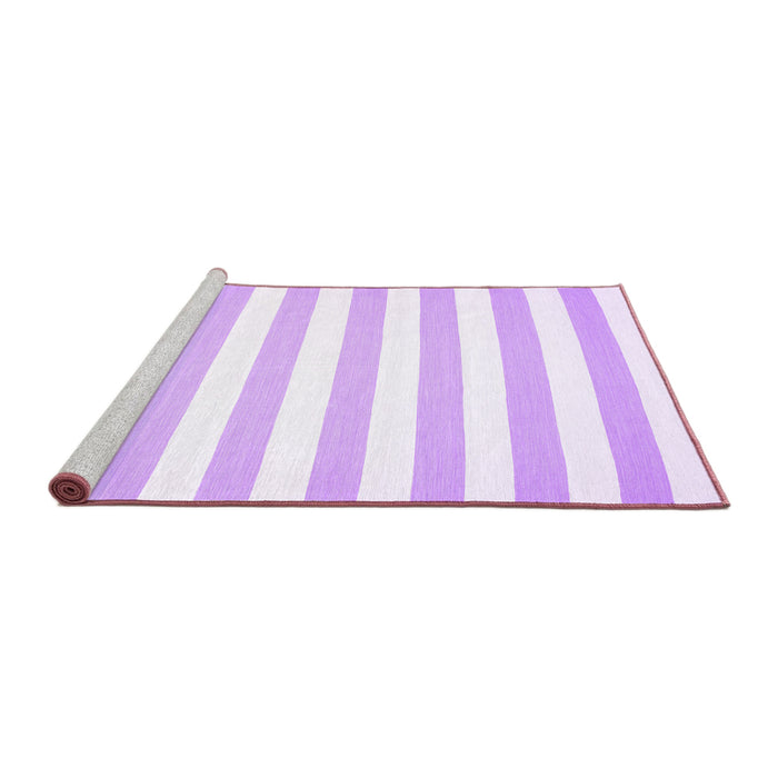 Sideview of Machine Washable Solid Purple Modern Area Rugs, wshcon12pur