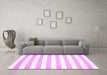 Machine Washable Solid Pink Modern Rug in a Living Room, wshcon12pnk