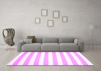 Machine Washable Solid Pink Modern Rug, wshcon12pnk