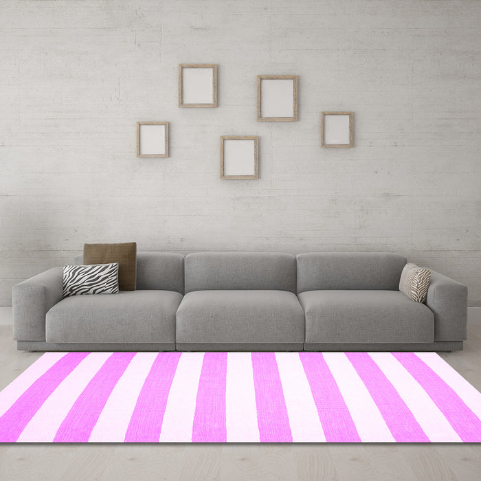Machine Washable Solid Pink Modern Rug in a Living Room, wshcon12pnk