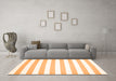 Machine Washable Solid Orange Modern Area Rugs in a Living Room, wshcon12org