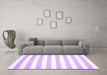 Machine Washable Solid Purple Modern Area Rugs in a Living Room, wshcon12pur