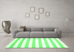 Machine Washable Solid Green Modern Area Rugs in a Living Room,, wshcon12grn