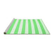 Sideview of Machine Washable Solid Emerald Green Modern Area Rugs, wshcon12emgrn